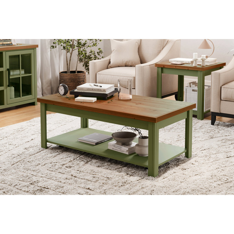 Brixham 48 inch Coffee Table, No Assembly Required, Two-Tone Finish