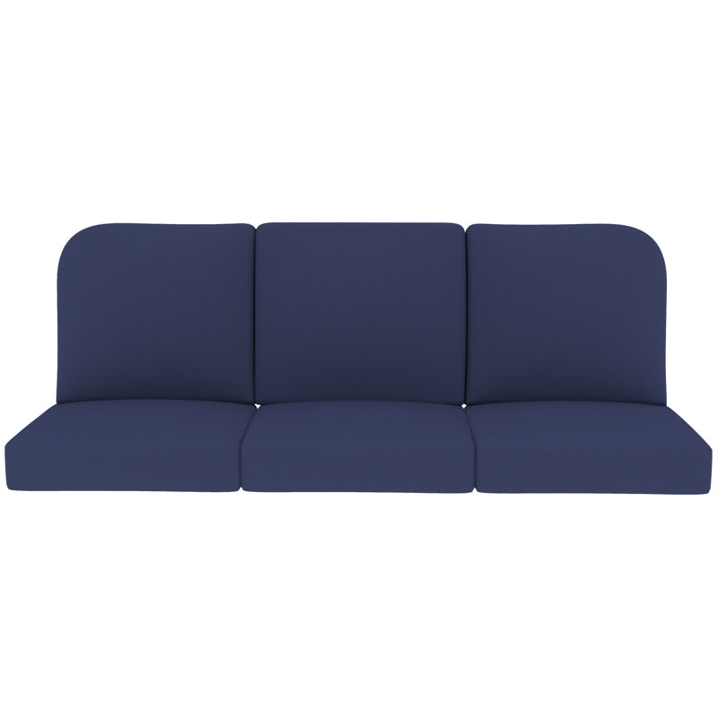 (One cushion) Outdoor Deep Seat Cushion Set of 3, 22 x 24 Inch Patio Chair Cushions with Water-Repellent & UV-Resistant Cover, Lightweight & Tear-Resistant Seat & Back Cushions for Patio Furniture