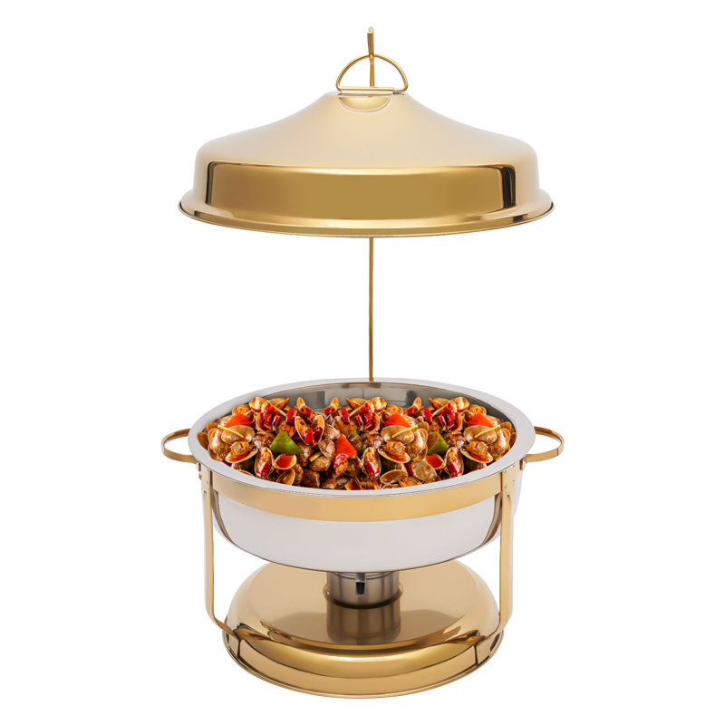 Stainless Steel 9 Quarts Round Chafing Dish