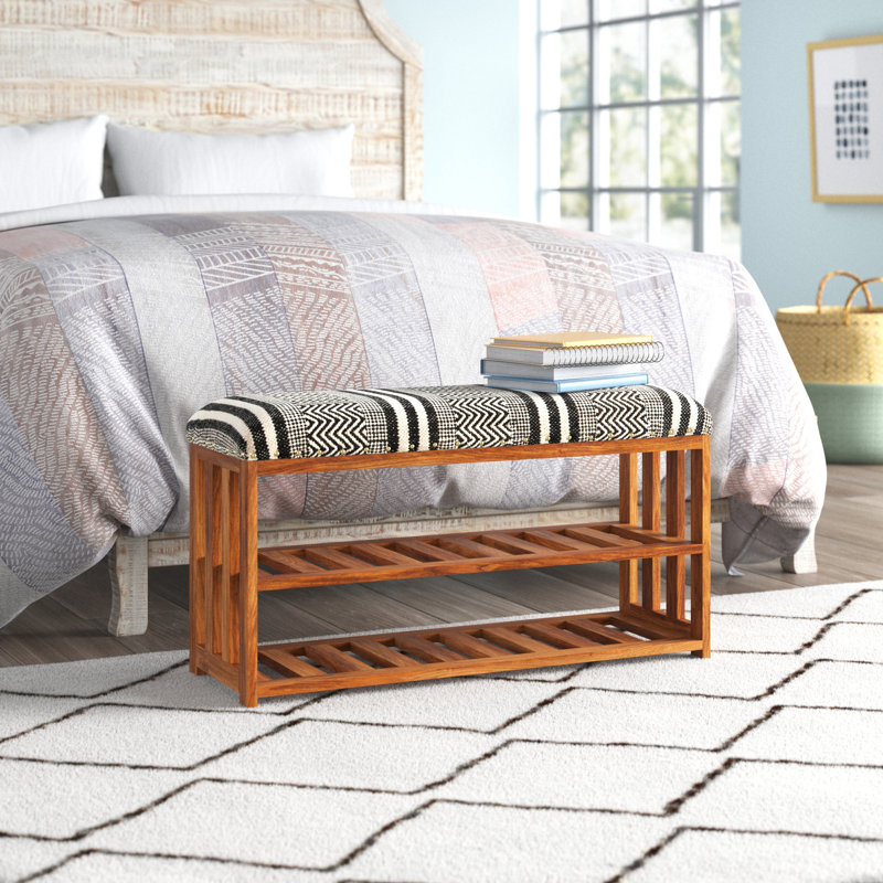 Eaker Cotton Upholstered Storage Bench INCOMPLETE 