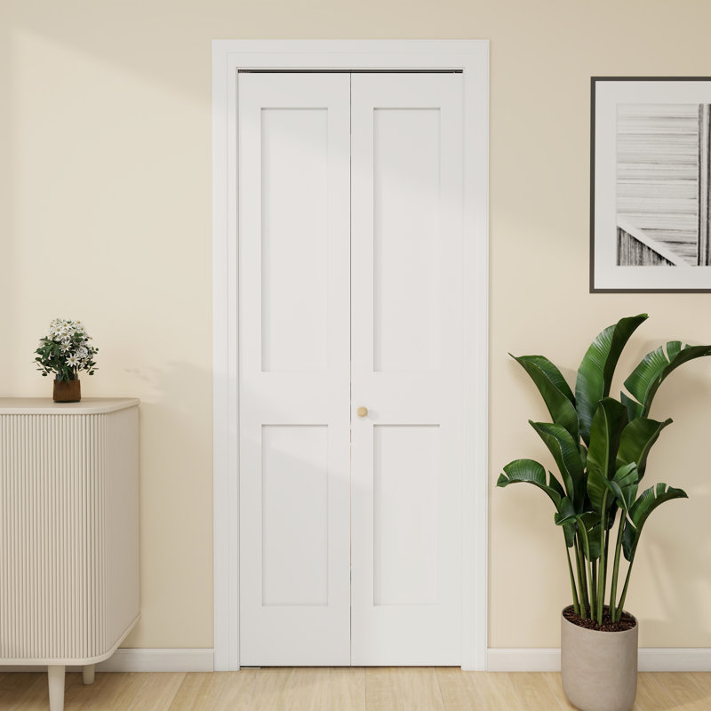 80'' Interior 2-panel Solid Core Bi-fold Shaker Door