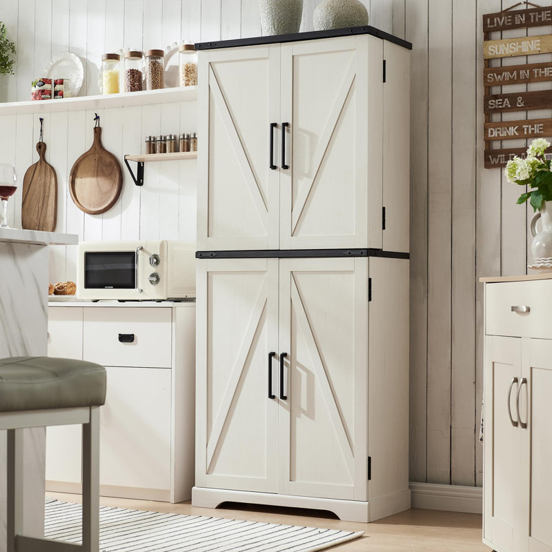 (Incomplete) Aaleah 72'' Kitchen Pantry With Classified Pantry Door, Storage Cabinet with Organizer, Drawer