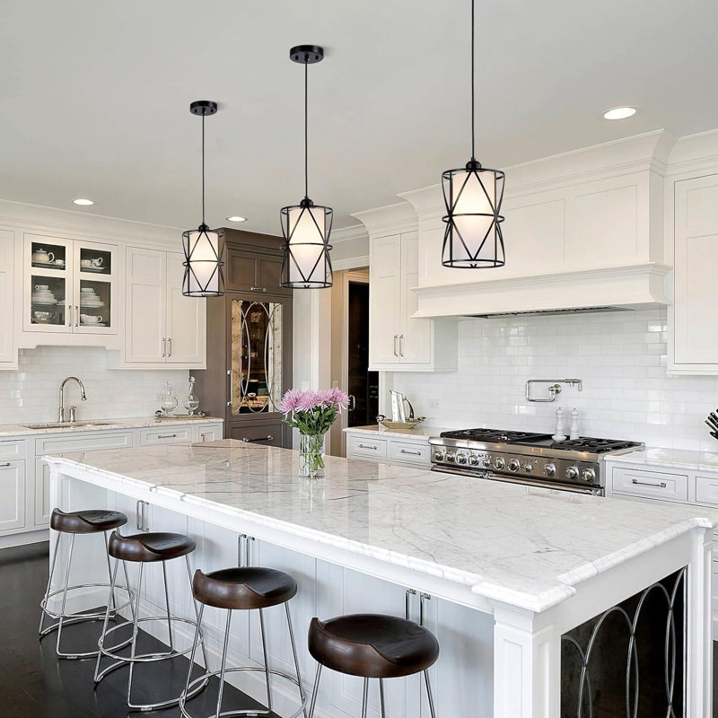pendant lights with frosted glass, pendant lighting kitchen island( set of 2) 