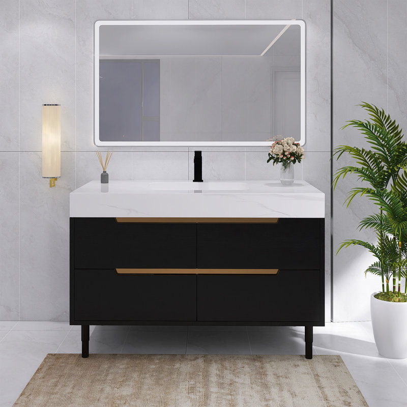 35"Freestanding Bathroom Vanity With Undermount Sink