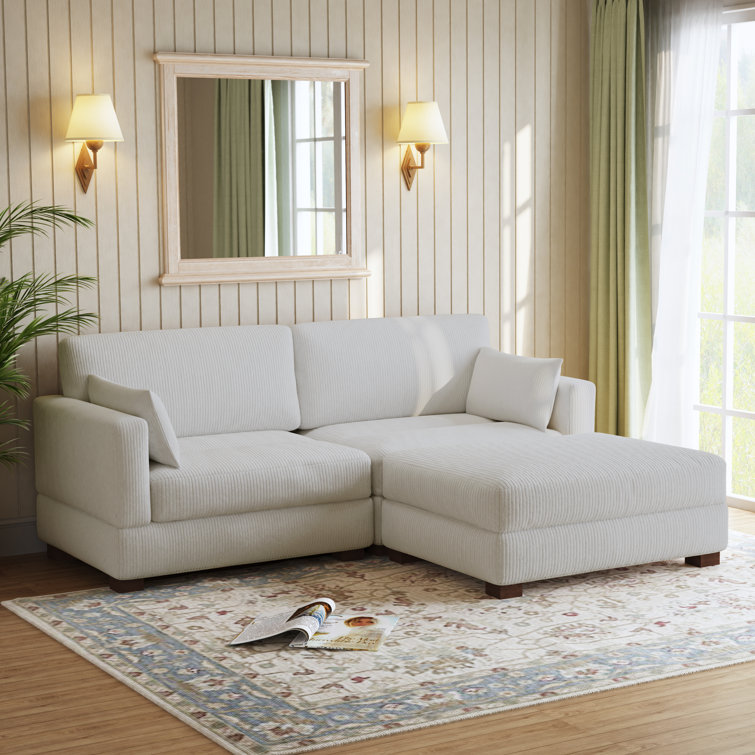 (incomplete arm only) Maelina 3 - Piece Corduroy Sectional