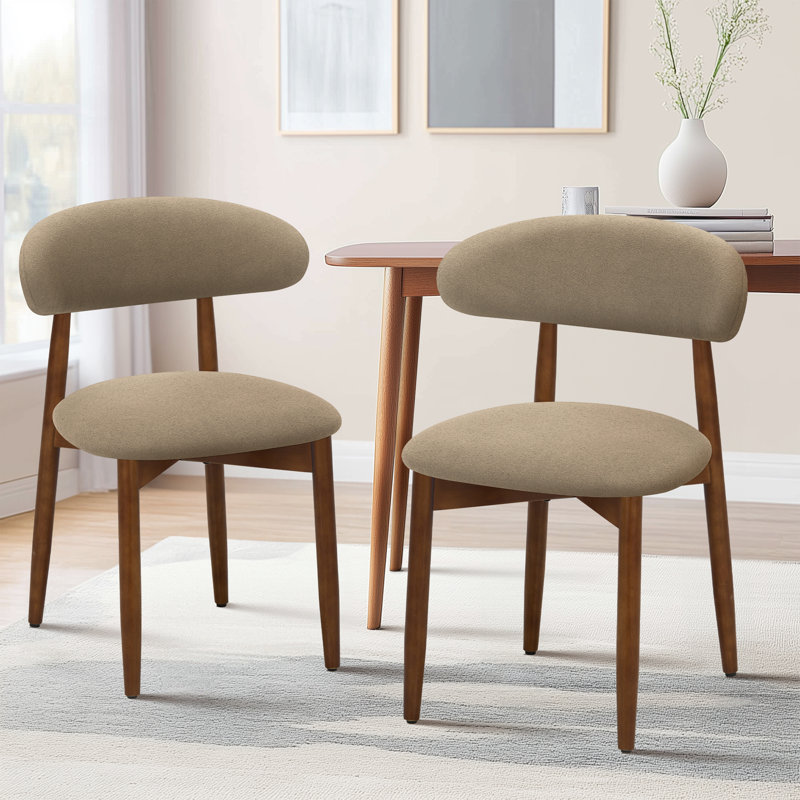 maylon upholstered solid wood side chair dining chairs (set of 2) ( incomplete  only 1 pcs )) 