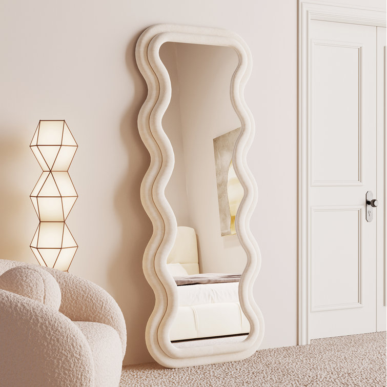 Benites Velvet Wave Art Deco Mirror Wall Mirror INCOMPLETE 