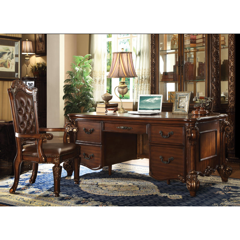 Perlog Solid Wood Top Executive Desk