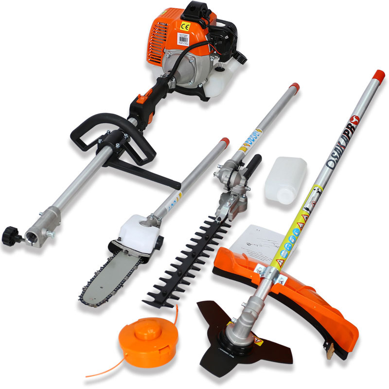 4 in 1 Multi-Functional Trimming Tool, 52CC 2-Cycle Garden Tool System with Gas Pole Saw INCOMPLETE 
