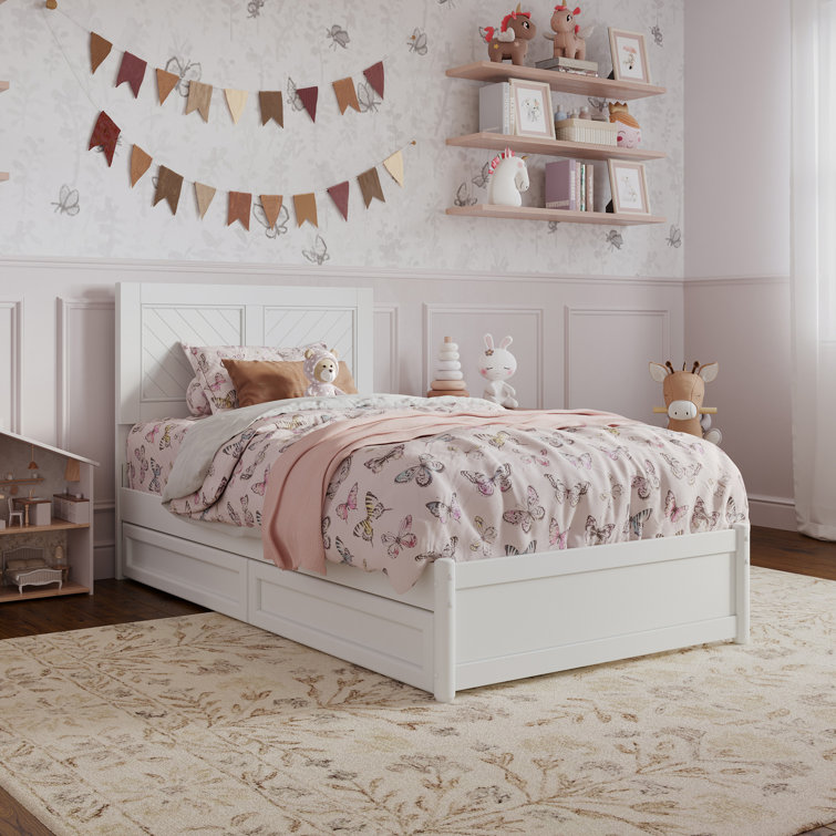 ( incomplete part)Lamarkus Solid Wood Storage Platform Bed with Footboard & Under Bed Drawers