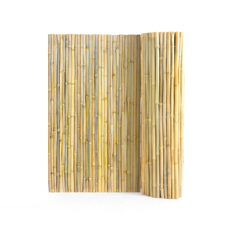 natural rolled bamboo fence bamboo panel 4 ft h x 6 ft l x 0.75 in d