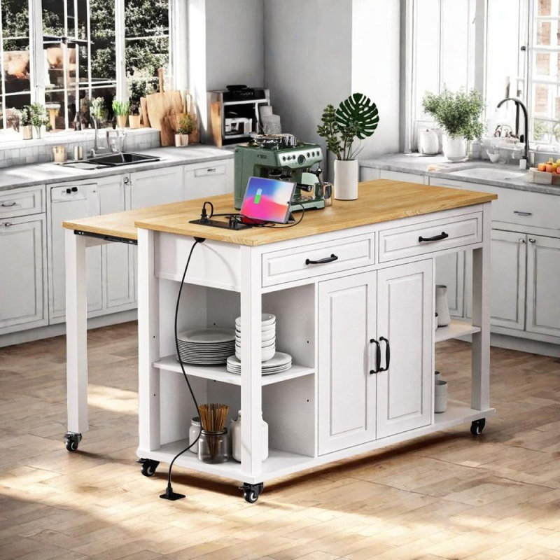 47" kitchen island with extendable dining table