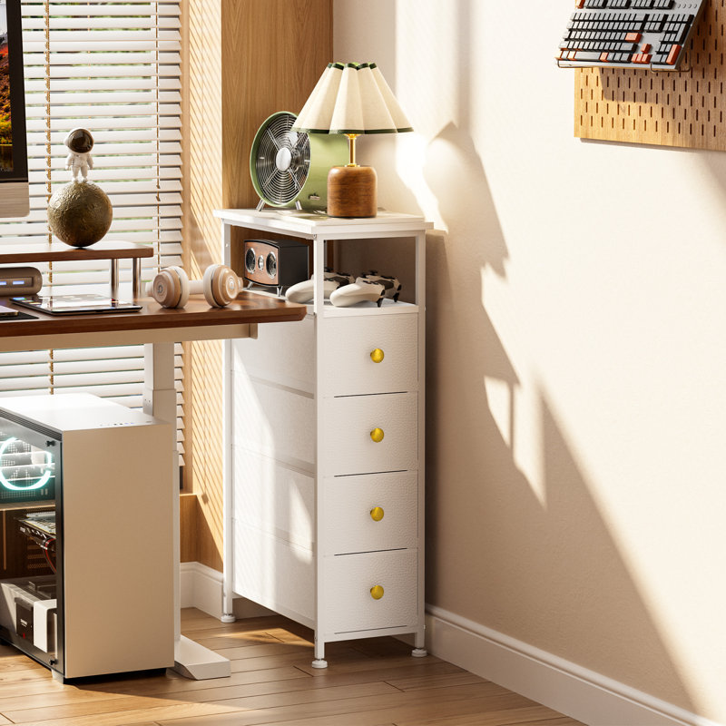narrow dresser for bedroom tall nightstand with 4 drawers for bathroom organizer kathern