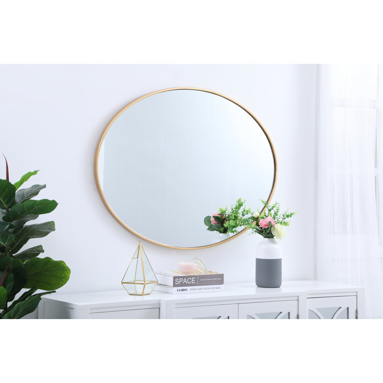 sabine metal oval wall mirror