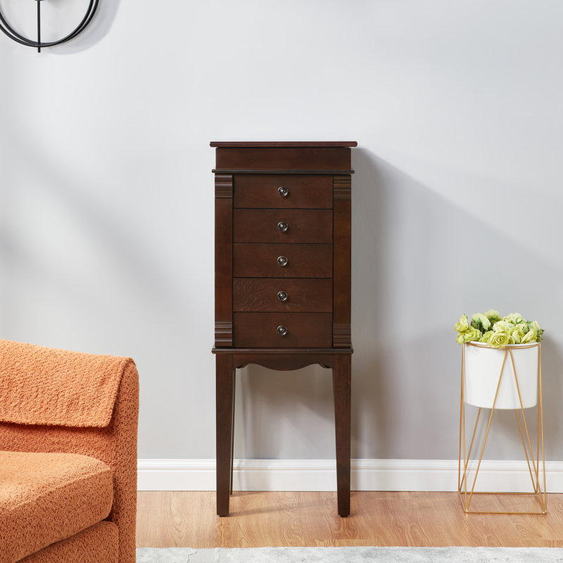 5 drawer jewelry armoire w / swing doors
incomplete 