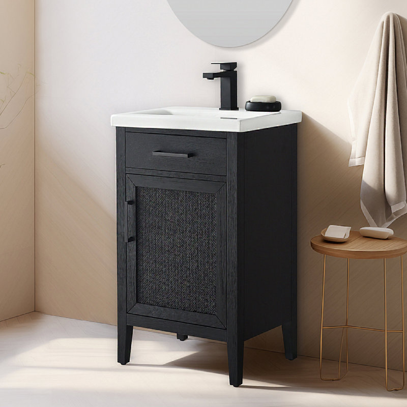Sebastiano 20'' Single Bathroom Vanity with Ceramic Top INCOMPLETE 