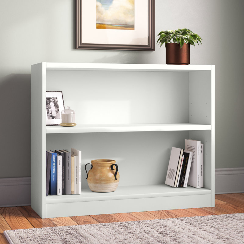 paulica small 2 shelf bookcase, storage and display bookshelf for home office and living room
