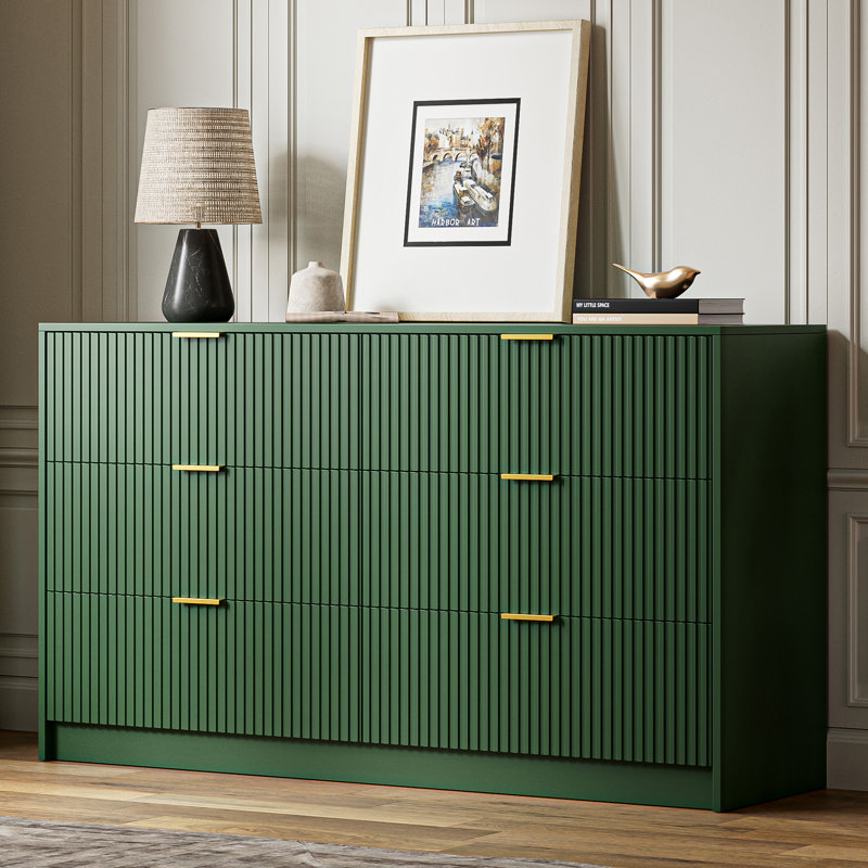 6 - drawer dresser, 55.1\" w
incomplete 