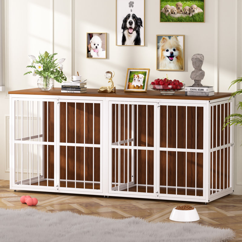 70''W Large White Dog Crate with 6 Doors ( similar to picture )