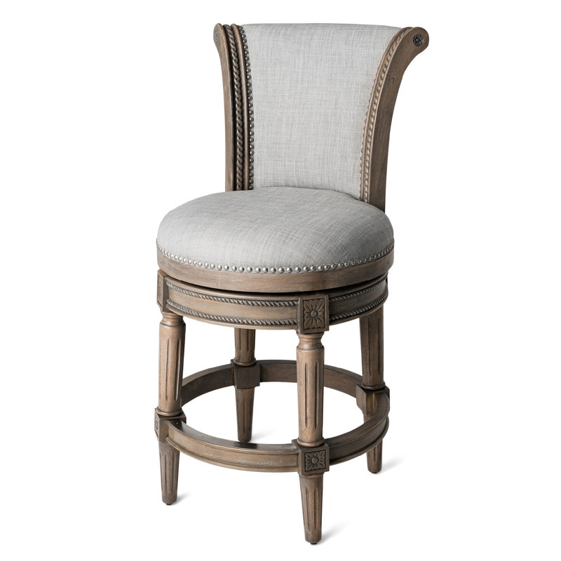 maven lane pullman stool with fabric upholstery