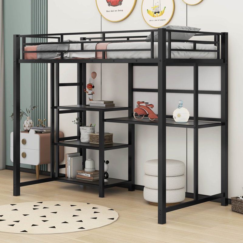 (Incomplete) Femke Loft Bed with Desk, Bookcase and Whiteboard