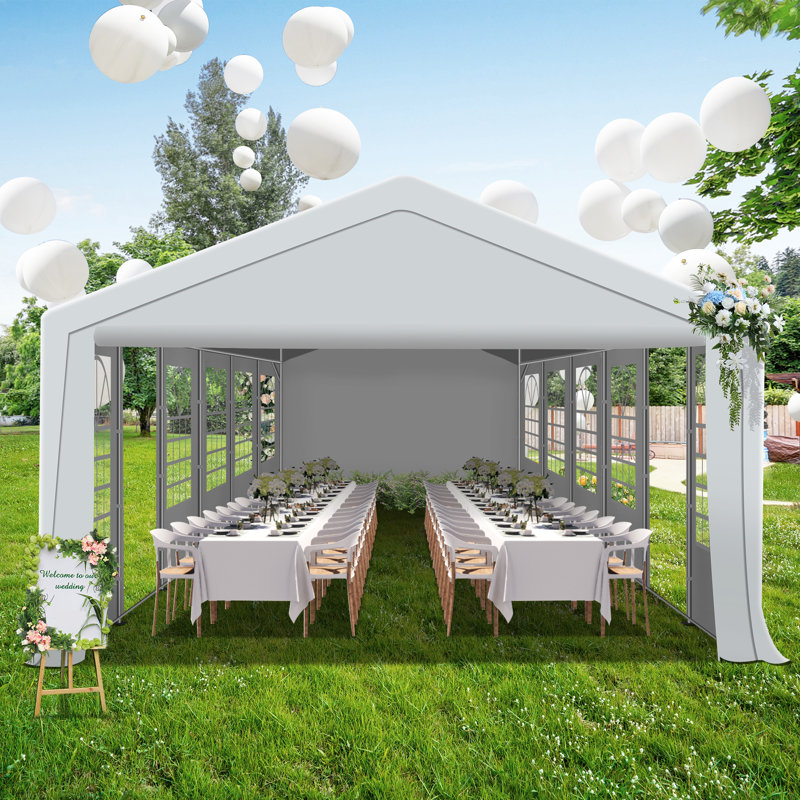 Galvanized Steel Party Tent - Heavy Duty Wedding Tent with 4 Sandbags INCOMPLETE 
