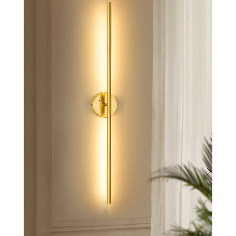 3000K/4500K/6000K Battery Operated Wall Sconces with Remote Control, 24'' Dimmable LED Wall Light