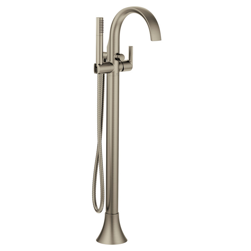 Moen Doux Single Handle Floor Mounted Freestanding Tub Filler with Handshower S3105BN