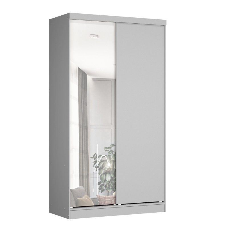 Eliason Sliding doors full body mirror wardrobe with drawers