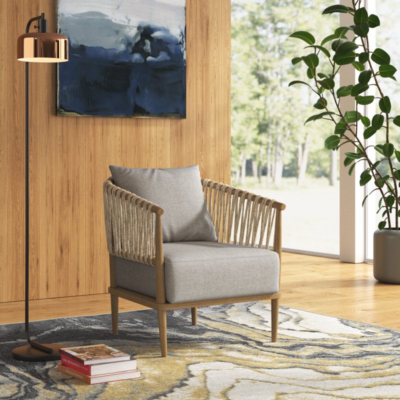 Odessa Solid Wood Upholstered Armchair INCOMPLETE 