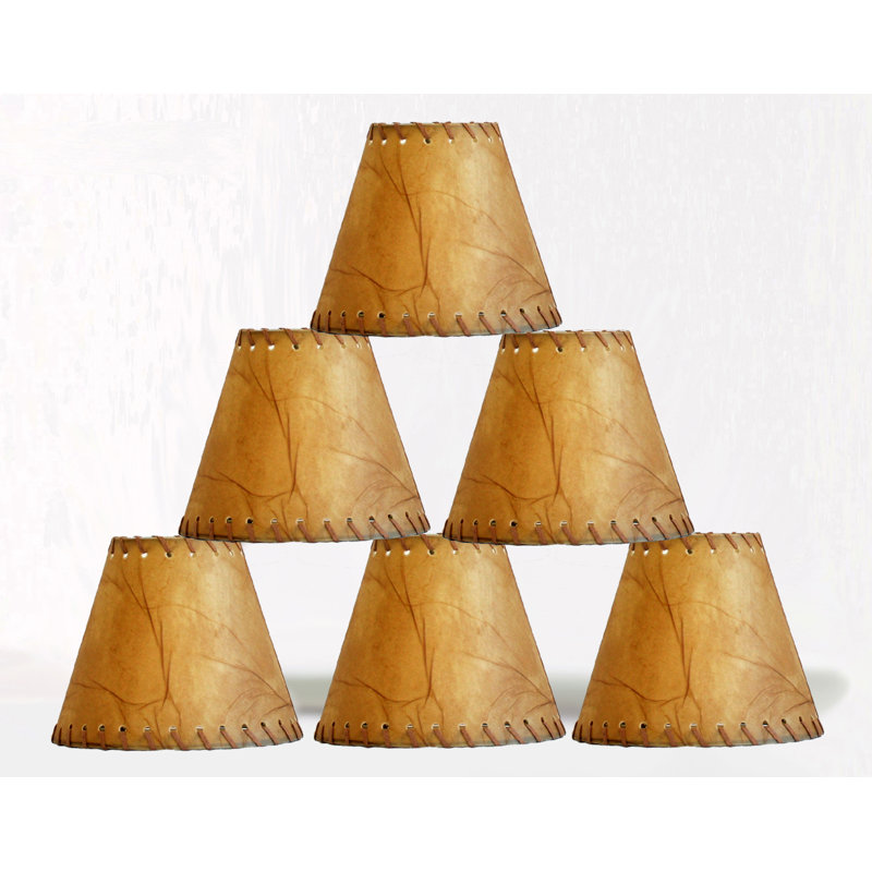 5'' H Faux Leather Empire Lamp Shade (Set of 6)\nINCOMPLETE 