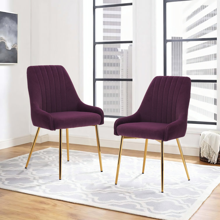 Kataleah Tufted Velvet Side Dining Chairs (Set of 2)