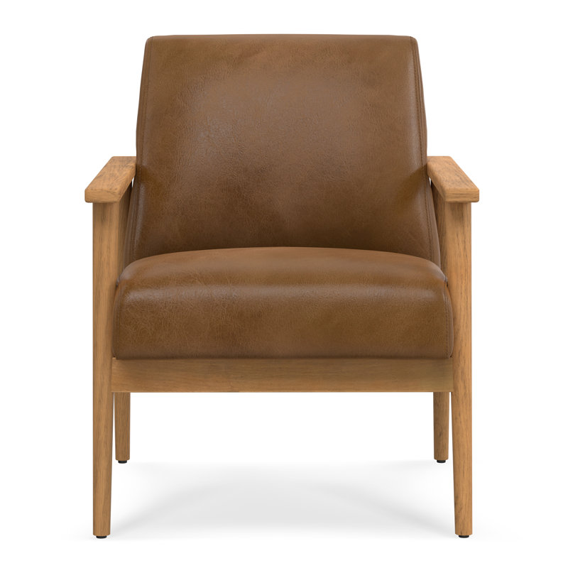 Sylvie Genunine Leather Accent Chair INCOMPLETE 