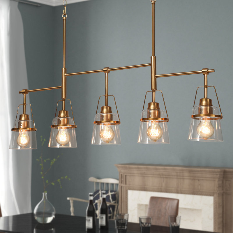 Sifert 5 - Light 37.5'' W Linear Glam Kitchen Island Pendant ETL Certified