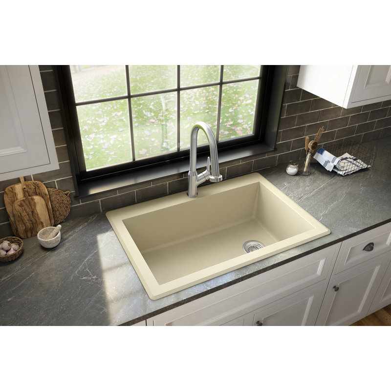 karran drop-in quartz composite 33'' x 22'' 1-hole single bowl kitchen sink qt-670-bi
incomplete 