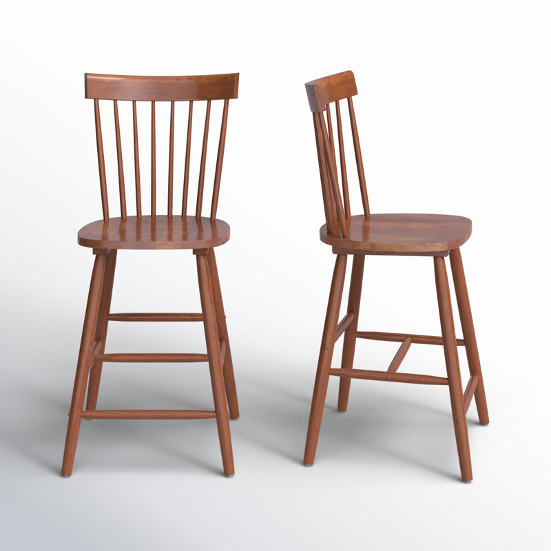 Stacee Solid Wood Counter Stool (Set of 2)