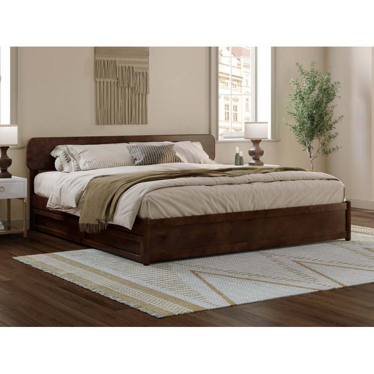 Ause Solid Wood Platform Storage Bed INCOMPLETE 