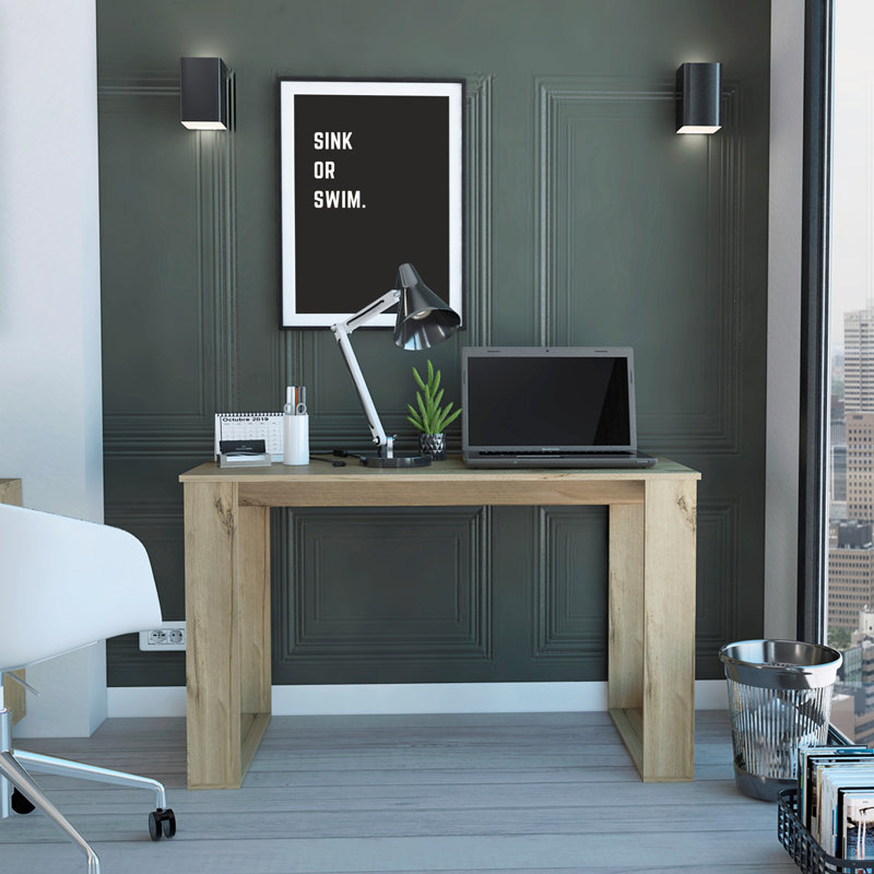 Incomplet 1 of 2 )Oviedo 120 Writing Desk Tuhome Oviedo 120 Writing Desk, Four Legs Light Oak