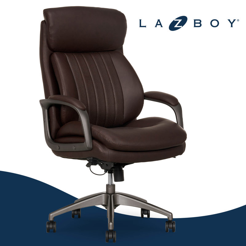 La-Z-Boy® Nova Executive Office Chair, Patented AIR Ergonomic Support Technology®, High-Back Premium Comfort & Support, Vegan PU Leather