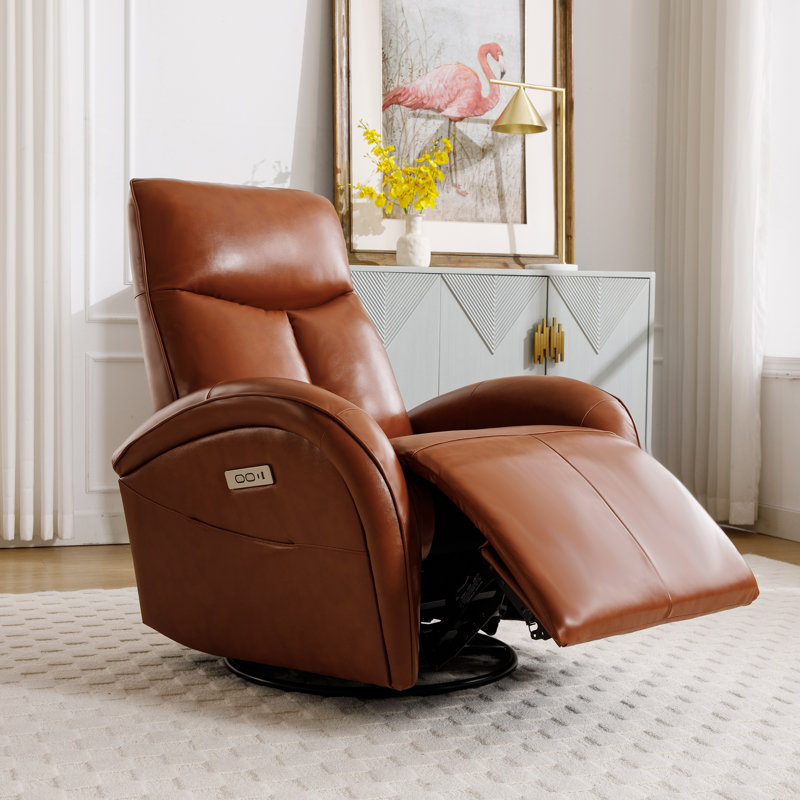 Desheena Power Recliner Swivel Rocking Recliner with USB?Type C Port