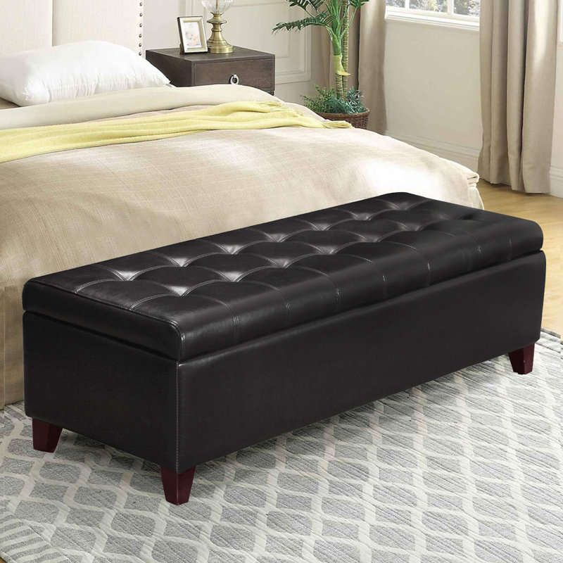 Loggins Faux Leather Upholstered Storage Bench