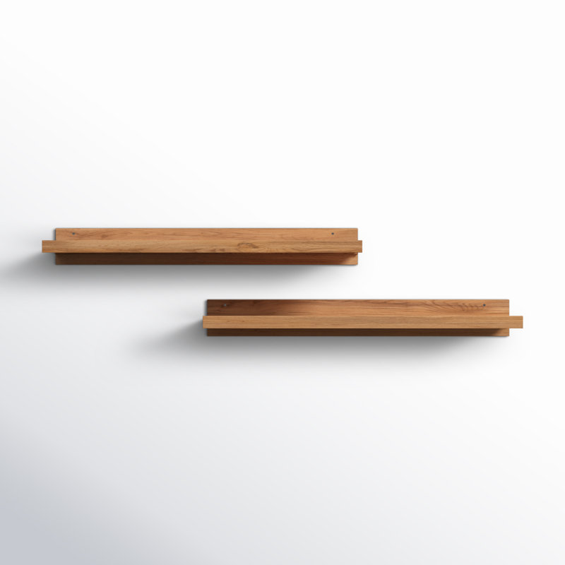 2 Piece Pine Floating Shelf