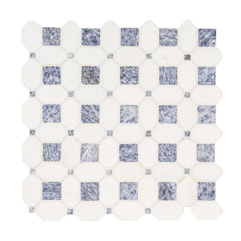 Azula 11.75\" x 12.2\" Marble Mosaic Tile 10 TILES