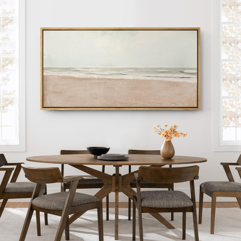 Coastal Beach " Serene Shoreline Abstract Beach Modern Art Calm Warm Extra Large Artwork Pictures "