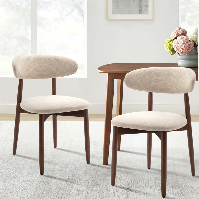 Upholstered Solid Wood Dining Chair Side Chair (Set of 2) INCOMPLETE 