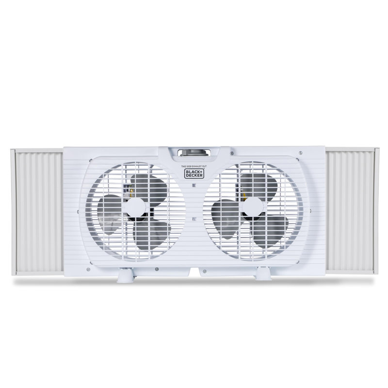 BFP Series BLACK+DECKER 9\" Dual Window Fan for Window Screen with 2 Speed Settings, Twin Window Fan INCOMPLETE 