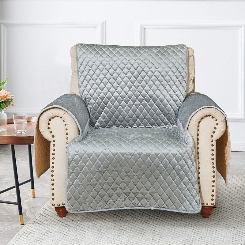 Velvet Antislip Recliner Slipcover for Leather Recliners