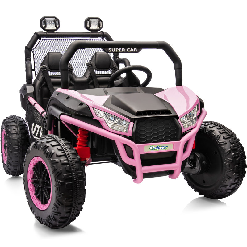 24v 10ah ride on toy, 4wd 2-seater electric ride on car utv for big kids with remote, 4*200w motors
incomplete 