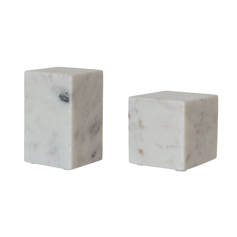 2-Piece Cube And Cuboid Bookends INCOMPLETE 