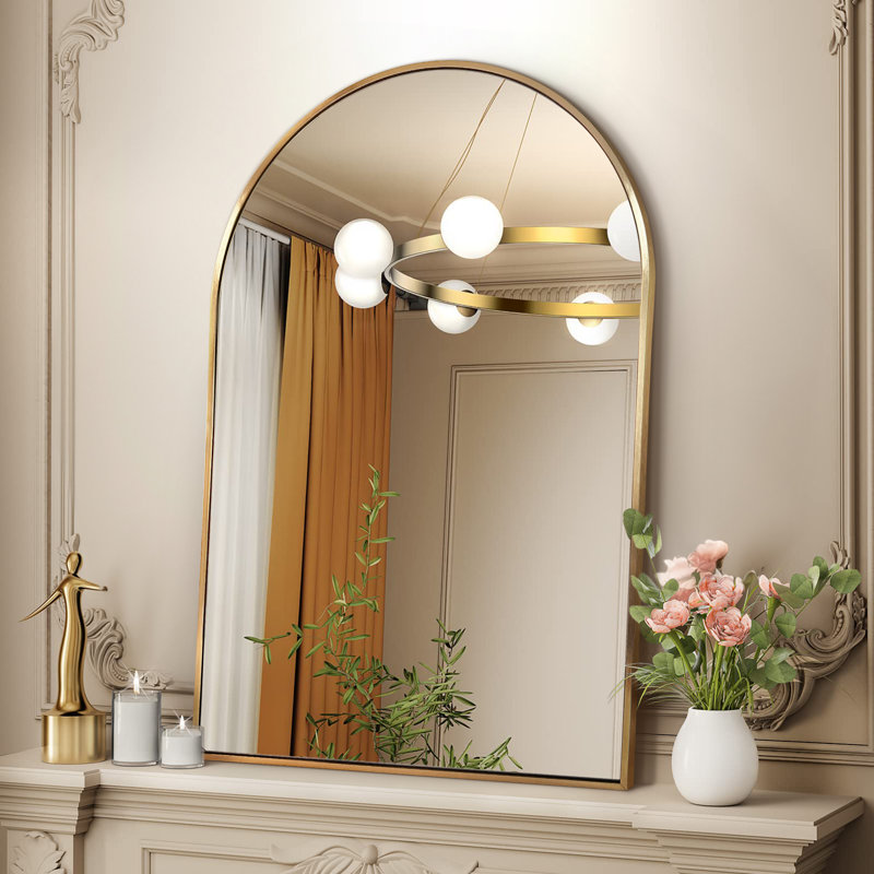 arch metal arch wall mirror